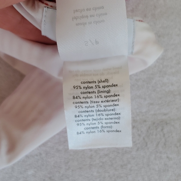 Onia Swim Pink Orange Red White Stripe Cheeky Bikini Bottoms Sz Small - Picture 7 of 10